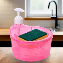 2 in 1 Double Layer Liquid Soap Dispenser with Pump and Sponge