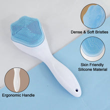 Silicone Face Scrubber Exfoliating Brush, Manual Handheld Facial Cleansing (1 Pc)