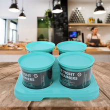 Airtight Container Jar 4 Pc Set with Tray for Kitchen