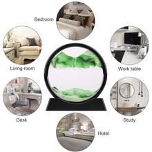 3D Moving Sand Art – Liquid Motion Deep Sea Sandscape with Round Glass Frame (1 Pc)