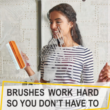 Veepee 6-Piece Washing and Cleaning Scrub Brush Set – (Multi-Color Bristles)