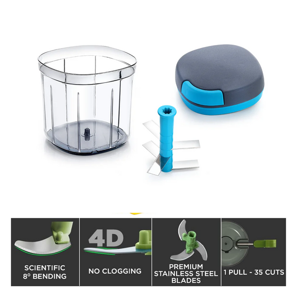 Ganesh Master Chopper with 5 Stainless Steel Blades, XL Large Jumbo Chopper (900 Ml)