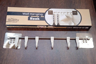 Stainless Steel Utensil Hanger Rail Nail Free Wall Mount