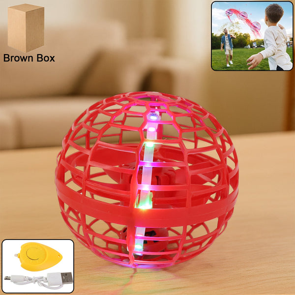 Flying Ball Toys, USB Rechargeable Built-in RGB Lights 360°Rotating Magic Controller