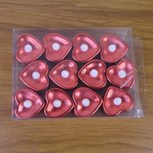 Heart Shaped LED Tea Light Candles (Mix Color / 12 Pc)
