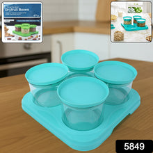Airtight Container Jar 4 Pc Set with Tray for Kitchen